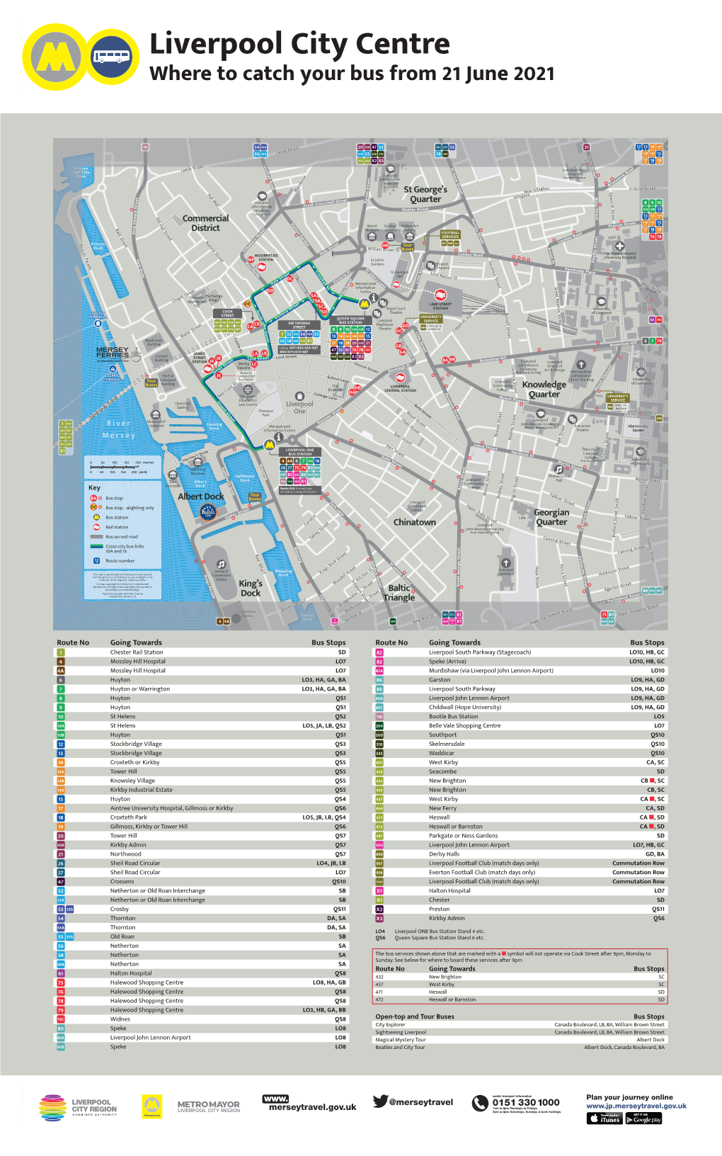 Where to Catch Your Bus from 21 June 2021