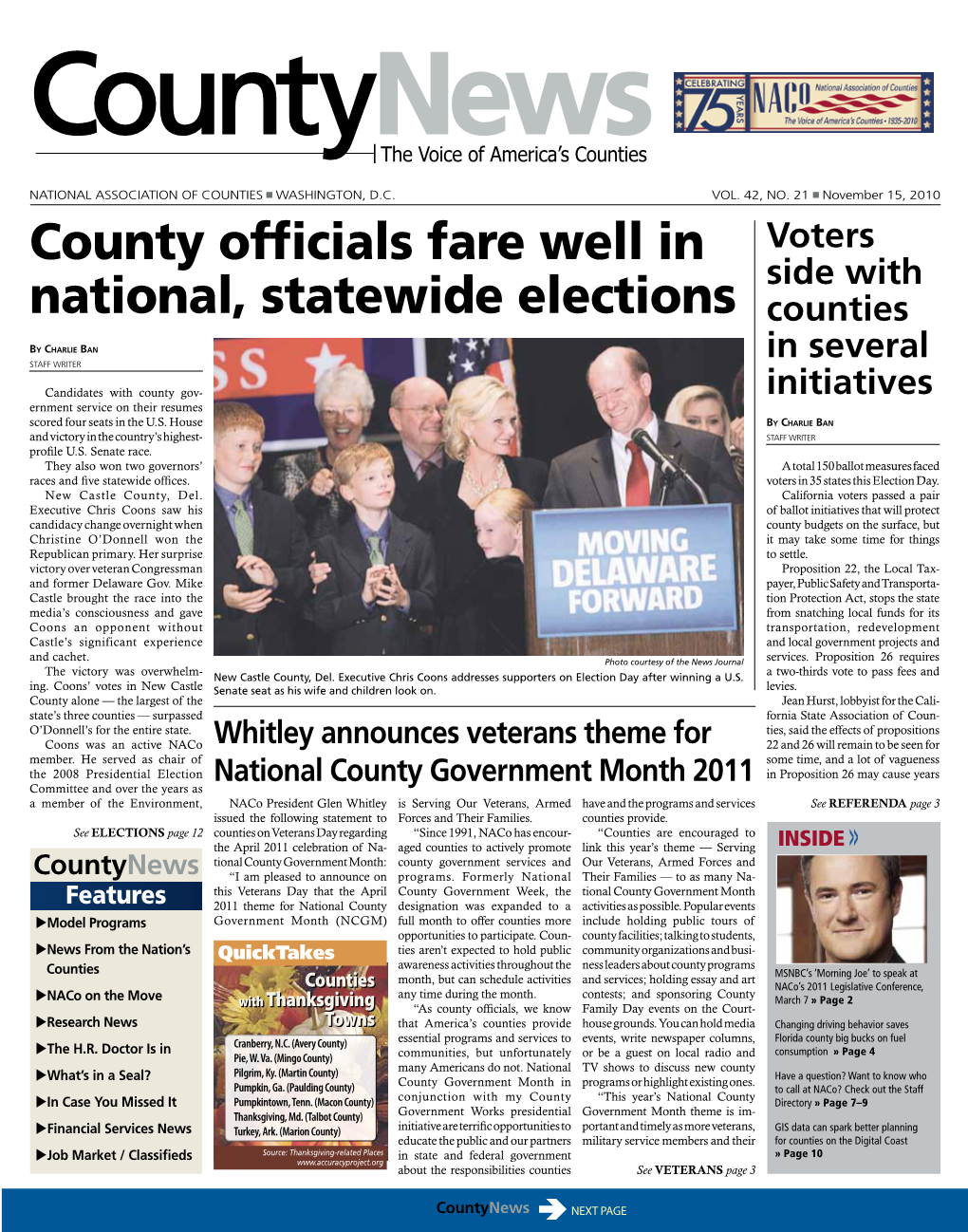 County Officials Fare Well in National, Statewide Elections