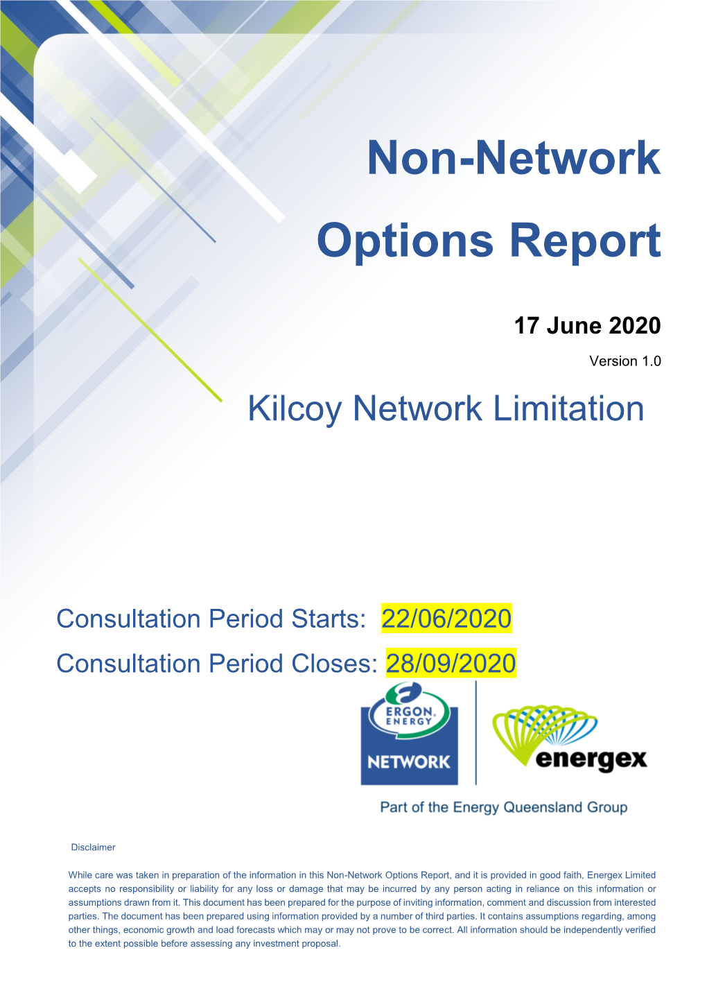 Non-Network Options Report
