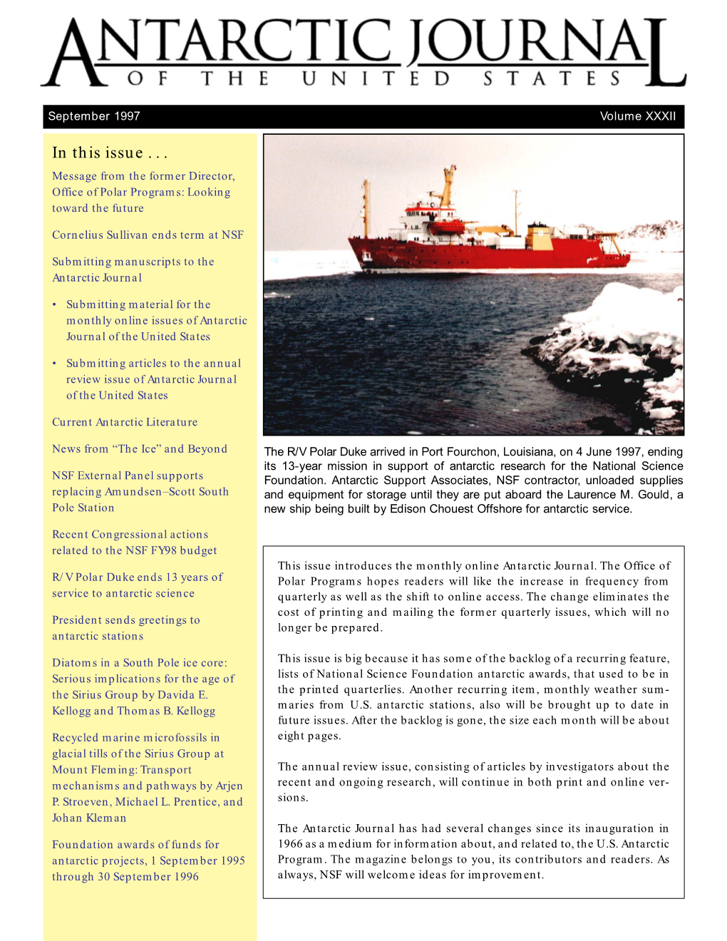 Antarctic Journal