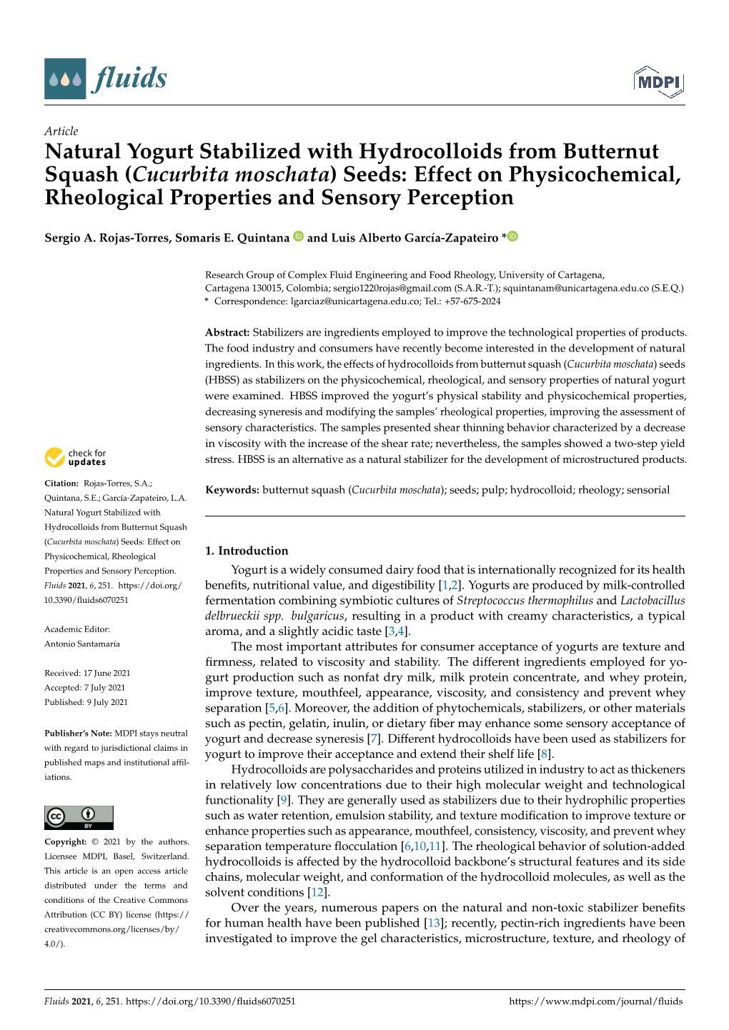 Cucurbita Moschata) Seeds: Effect on Physicochemical, Rheological Properties and Sensory Perception