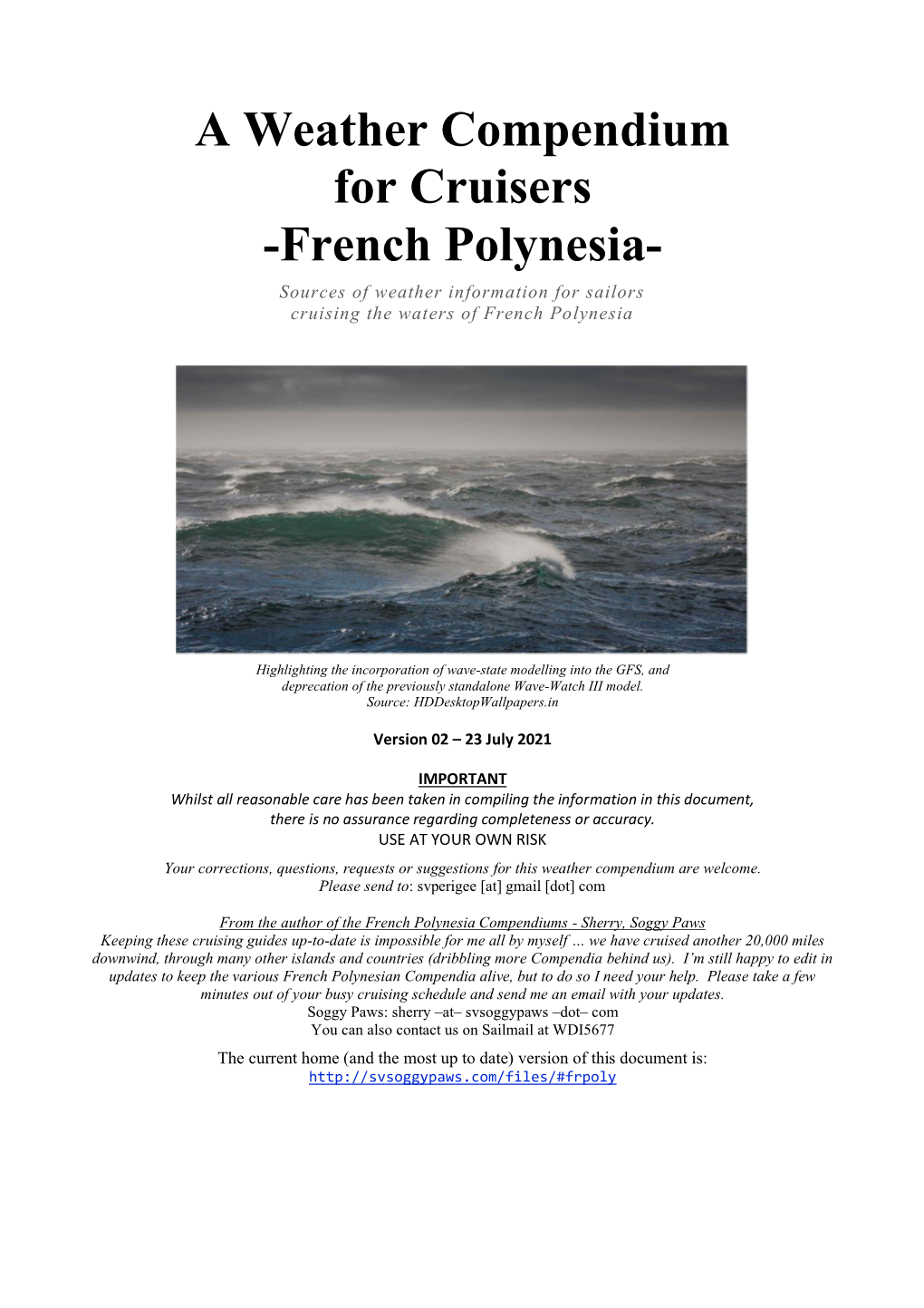 French Polynesia Weather Compendium