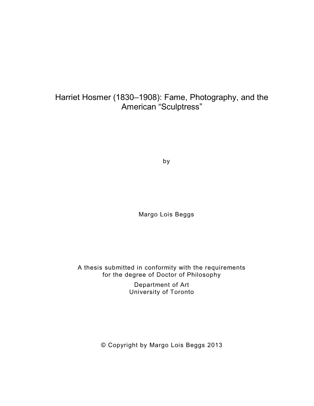 Harriet Hosmer (1830–1908): Fame, Photography, and the American “Sculptress”