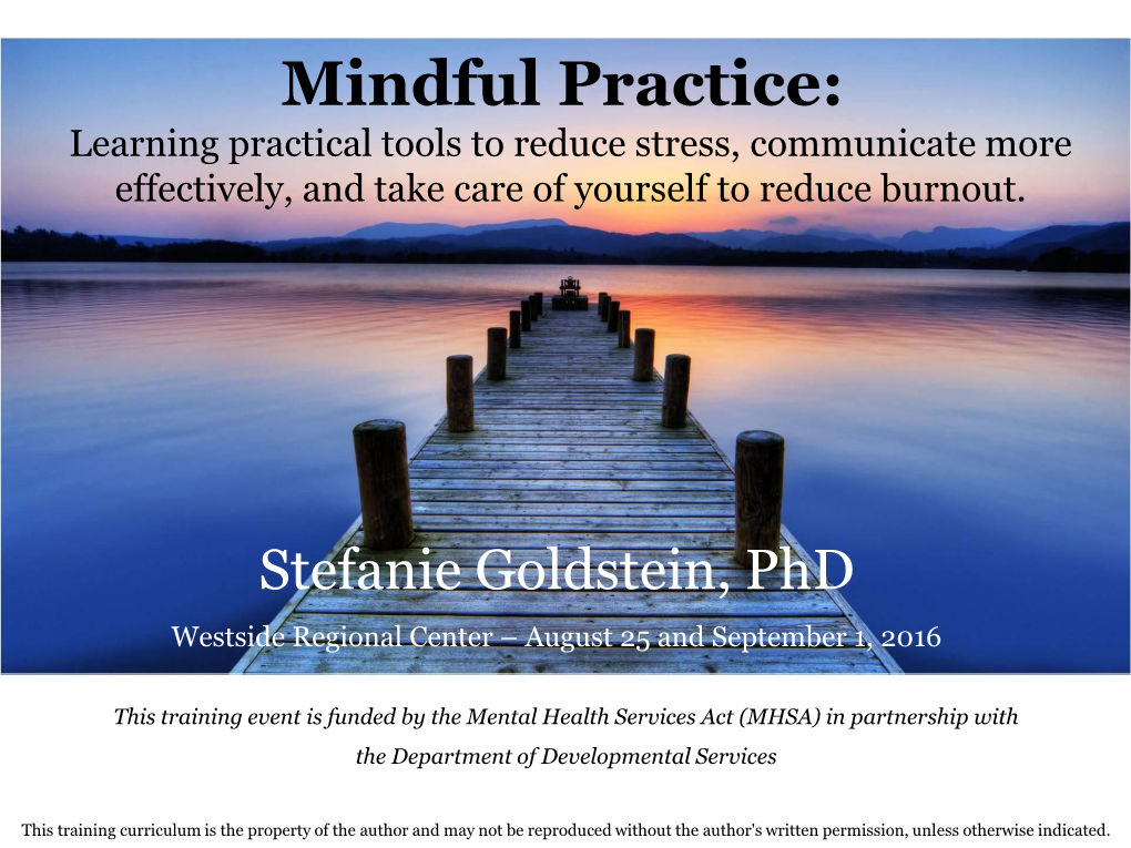 Mindfulness Training Curriculum