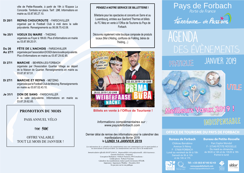 Agenda Du 26 FÊTE DE L'anchois - FARSCHVILLER Au 27/1 Organisée Par L'association DOSDI Dans La Salle Polyvalente