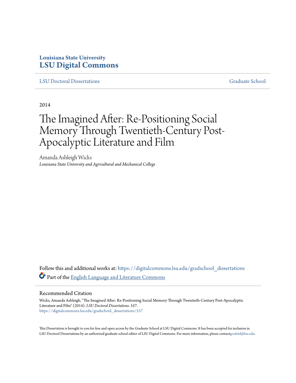 Re-Positioning Social Memory Through Twentieth-Century