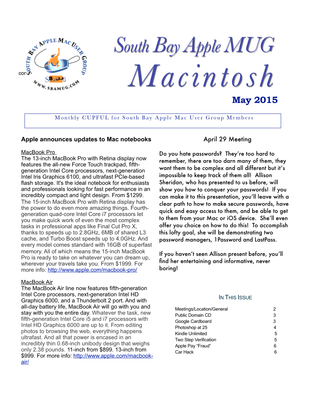 Macintosh May 2015