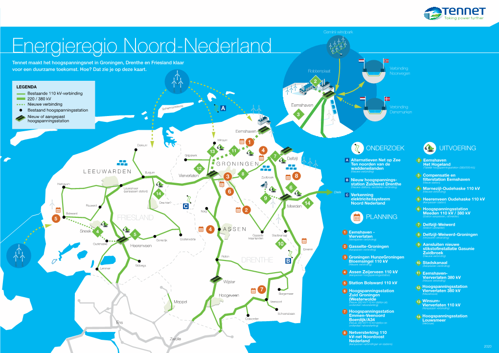 Energieregio Noord-Nederland Tennet Maakt Het Hoogspanningsnet in Groningen, Drenthe En Friesland Klaar Verbinding Voor Een Duurzame Toekomst