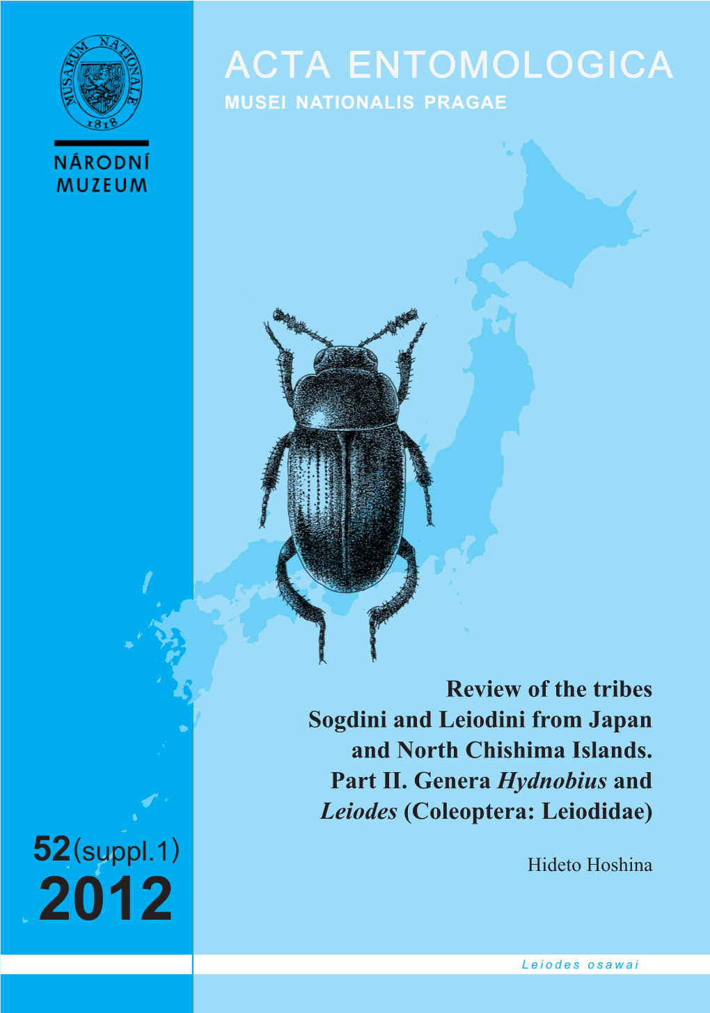 Coleoptera: Leiodidae) ( ) 52 Suppl.1 Hideto Hoshina 2012