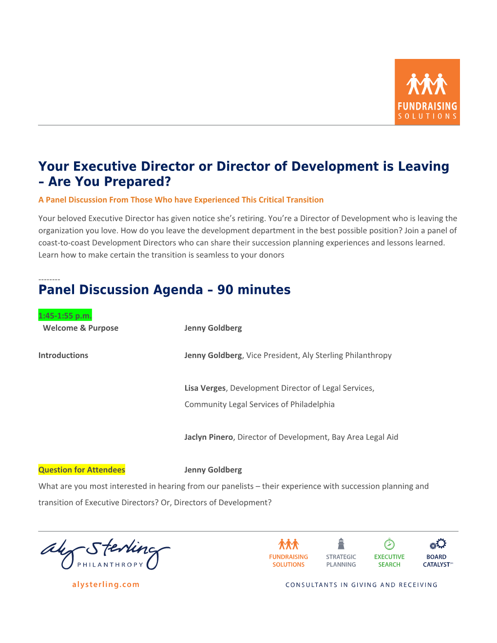 Your Executive Director Or Director of Development Is Leaving Are You Prepared?