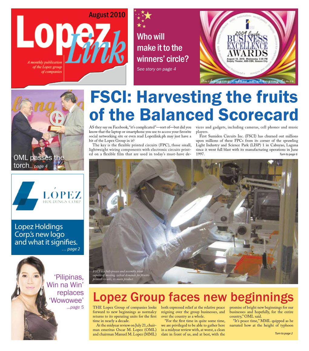 First Sumiden Circuits Inc. (FSCI): Harvesting the Fruits of the Balanced Scorecard