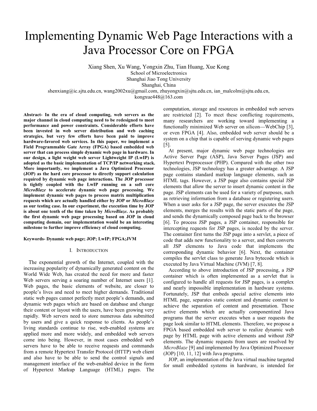 Preparation of Papers in Two-Column Format