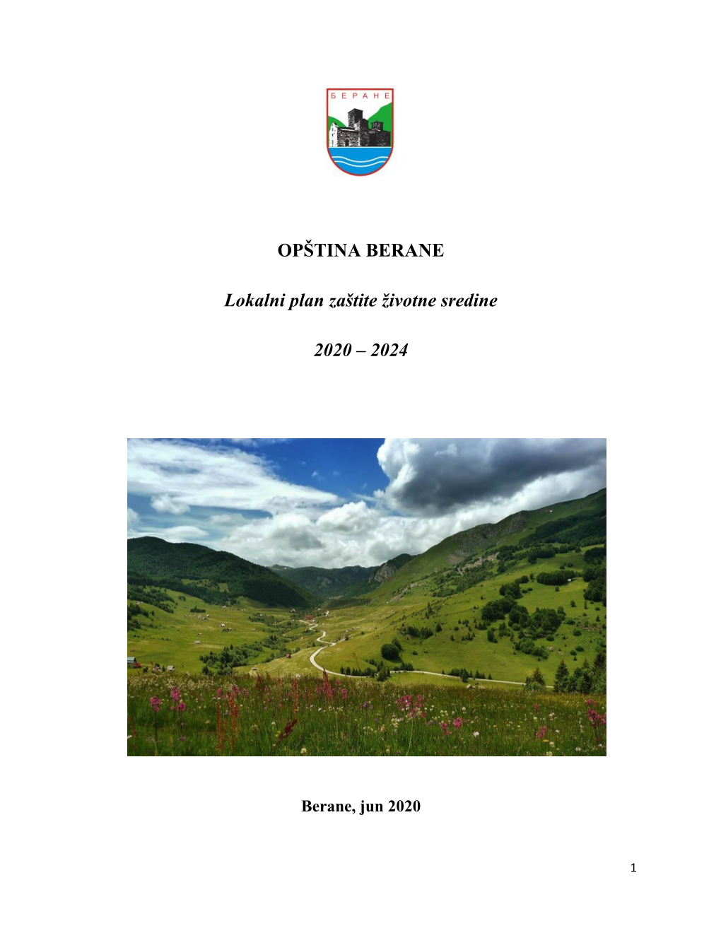 OPŠTINA BERANE Lokalni Plan Zaštite Ţivotne Sredine 2020 – 2024