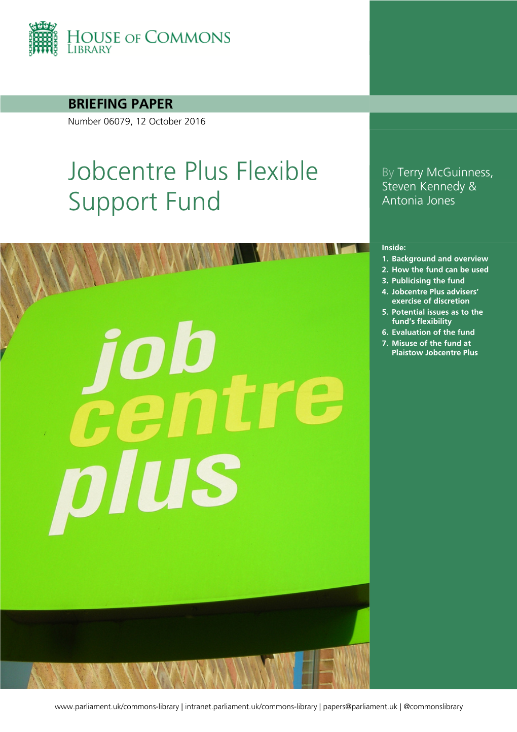 Jobcentre Plus Flexible Support Fund