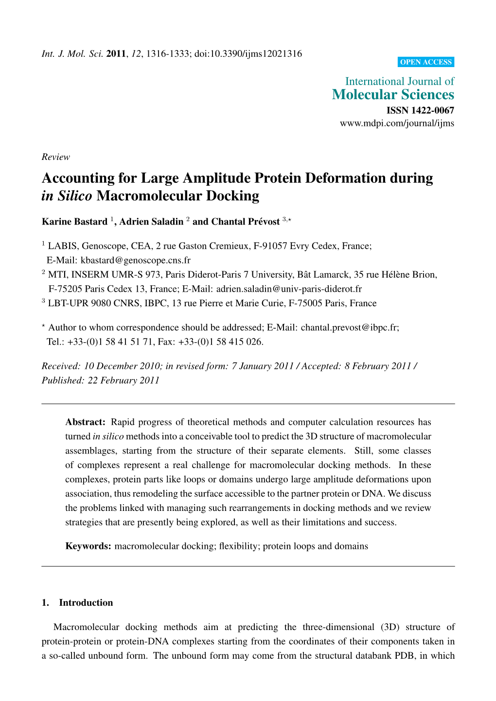 Accounting for Large Amplitude Protein Deformation During in Silico Macromolecular Docking