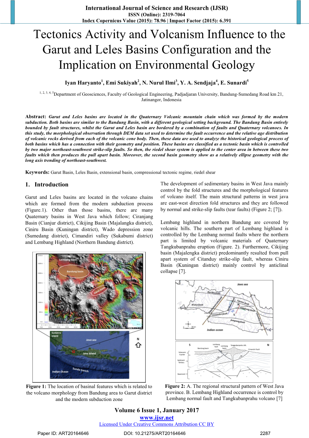 Tectonics Activity and Volcanism Influence to the Garut and Leles Basins Configuration and the Implication on Environmental Geology