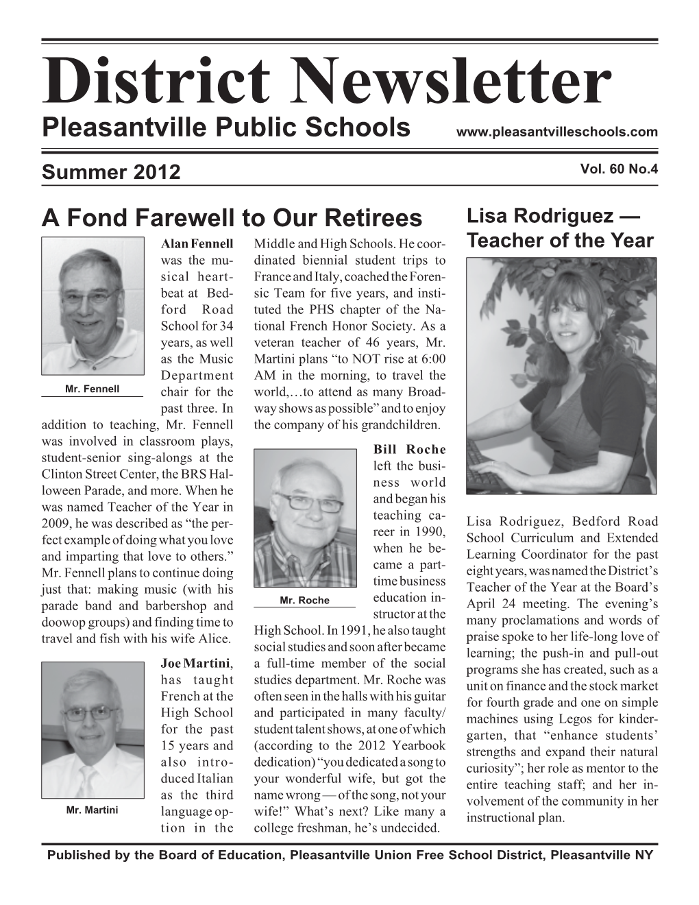 District Newsletter Pleasantville Public Schools
