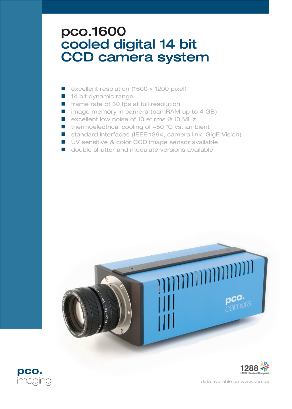 Pco.1600 Cooled Digital 14 Bit CCD Camera System