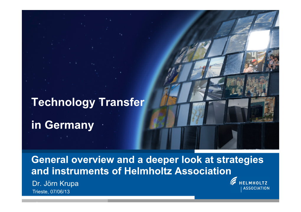 Technology Transfer in Germany
