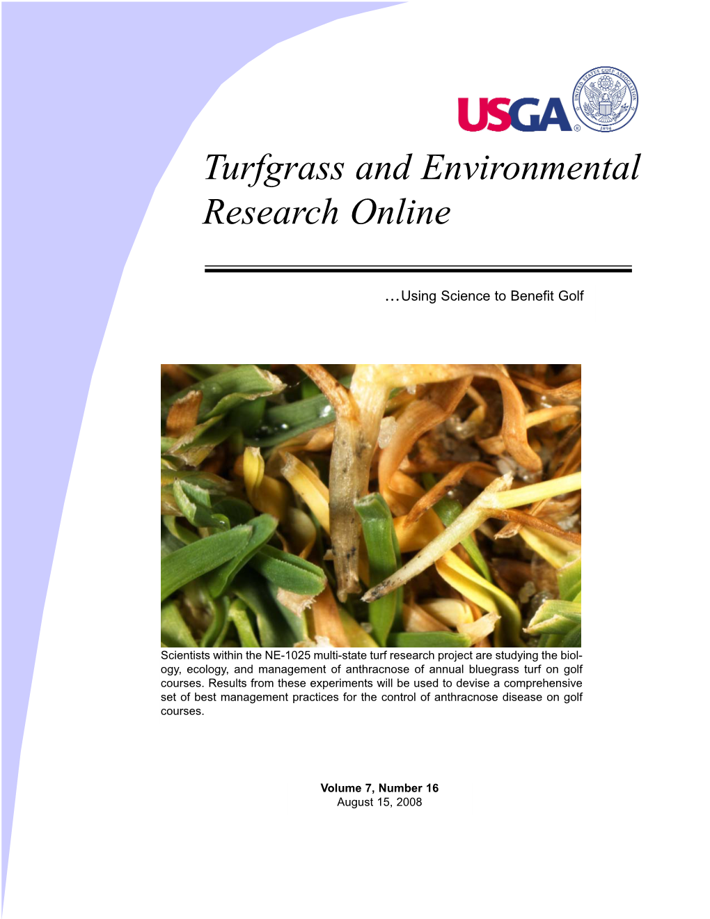 Anthracnose of Annual Bluegrass Turf on Golf Courses