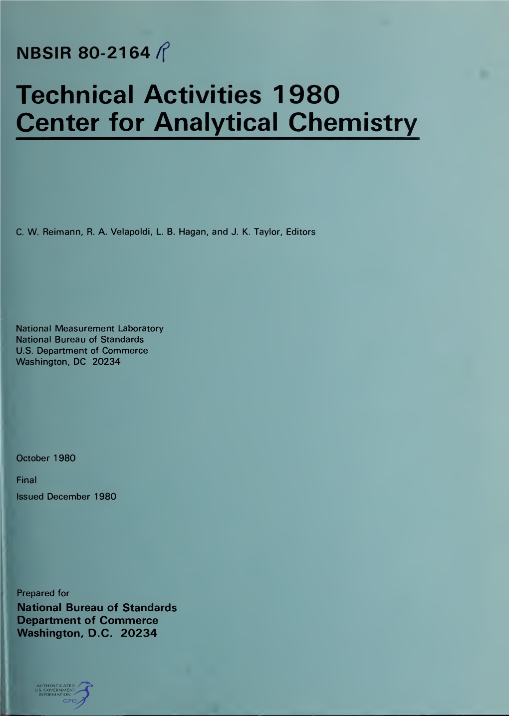 Center for Analytical Chemistry