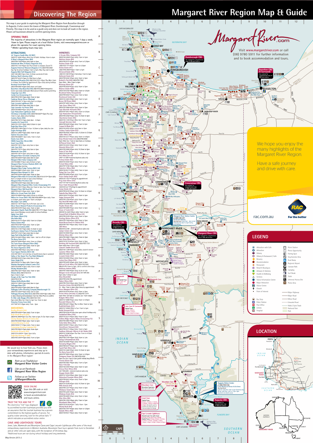 Margaret River Region Map & Guide