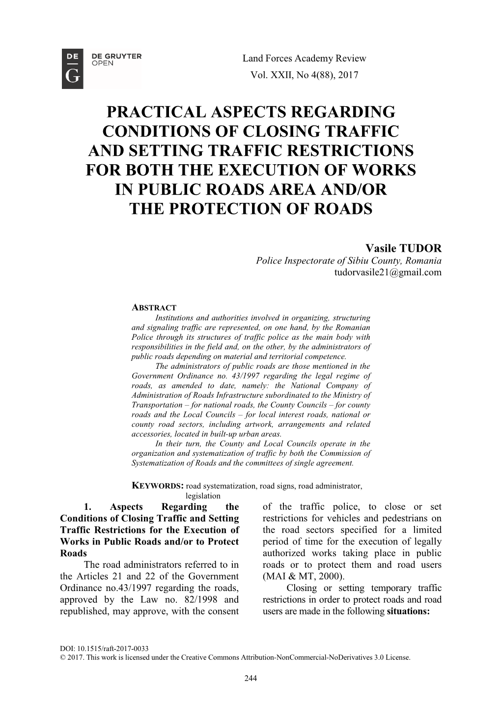 Practical Aspects Regarding Conditions of Closing