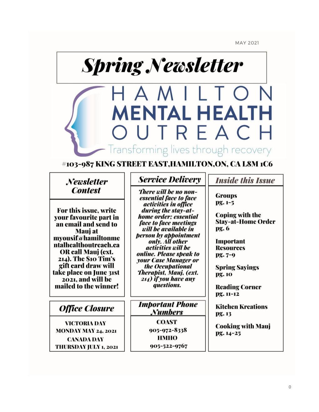 Spring Newsletter