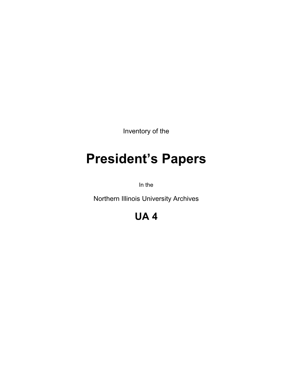 President's Papers