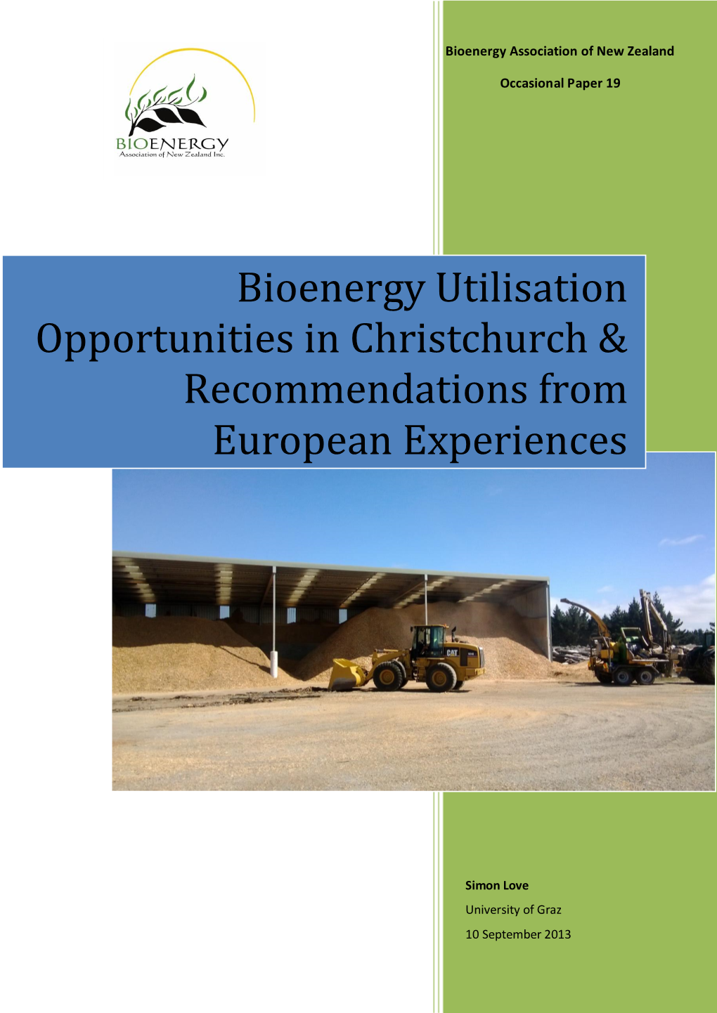 1. Christchurch, Bioenergy and the History of the District Energy Scheme