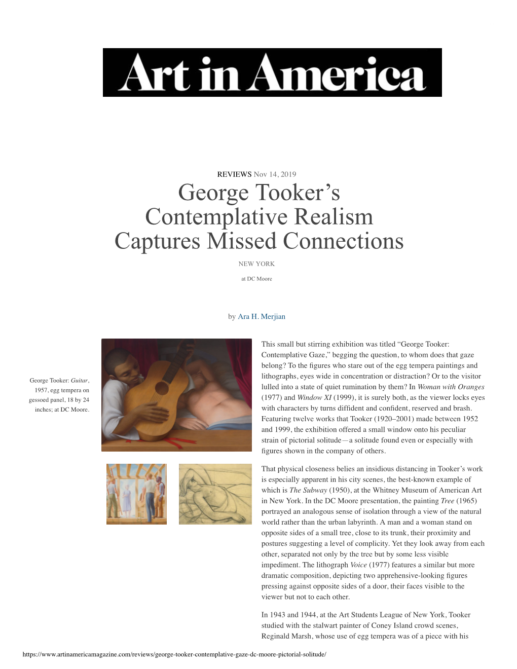 George Tooker's Contemplative Realism Captures Missed
