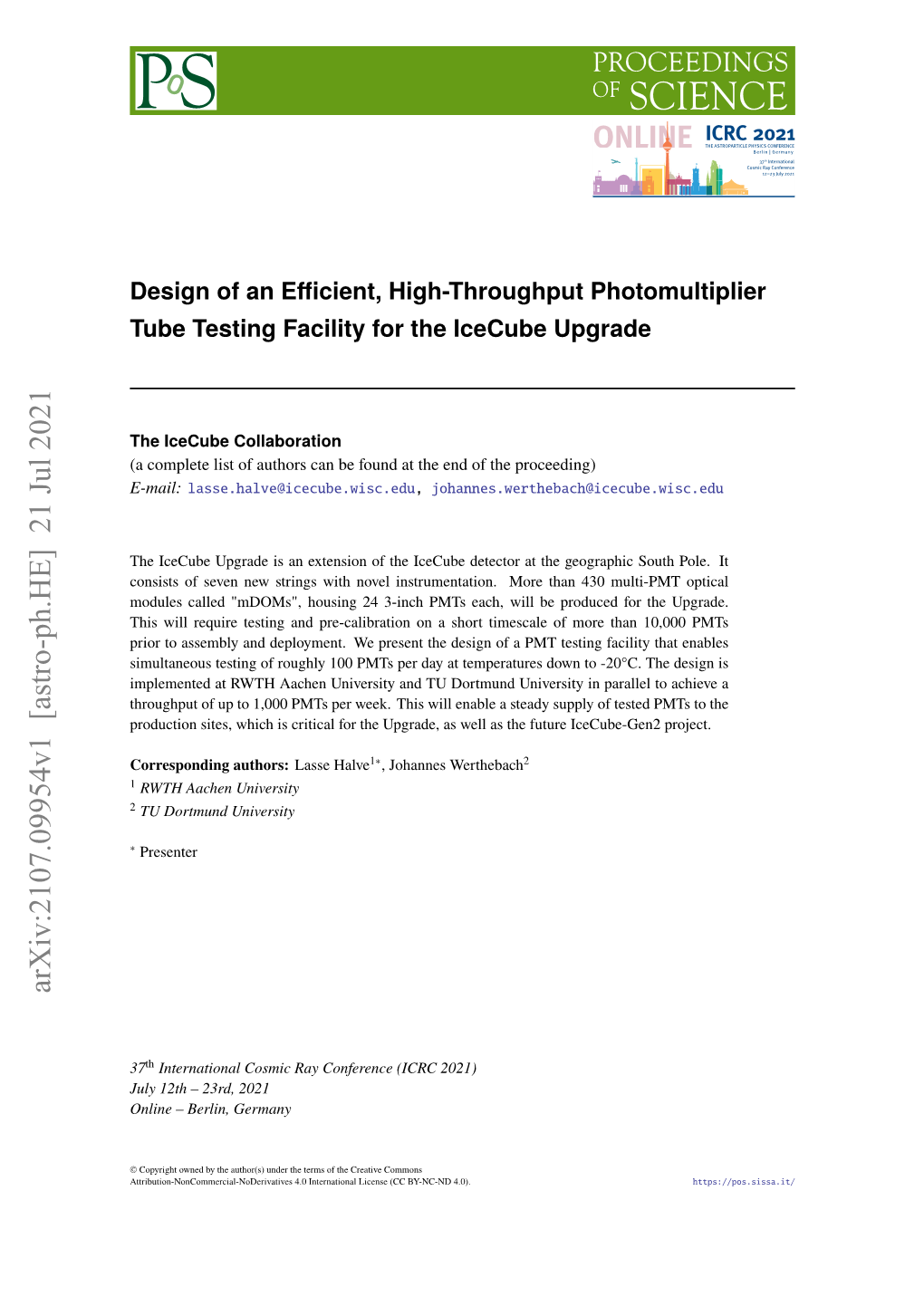 Design of an Efficient, High-Throughput Photomultiplier