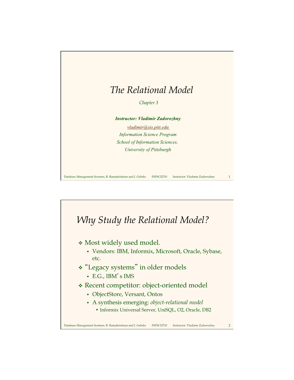 The Relational Model Chapter 3