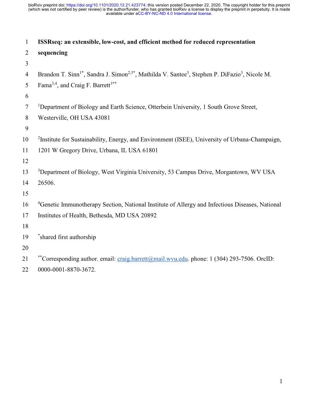 An Extensible, Low-Cost, and Efficient Method for Reduced Representation 2 Sequencing 3 4 Brandon T