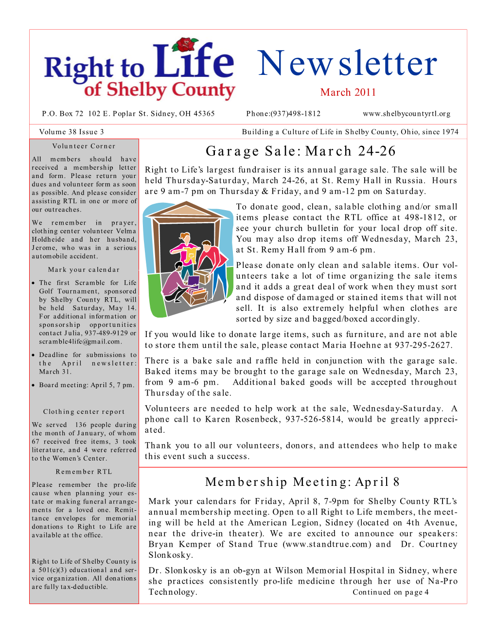 Newsletter March 2011