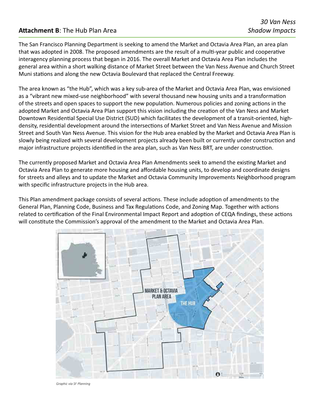 30 Van Ness Shadow Impacts Attachment B: the Hub Plan Area