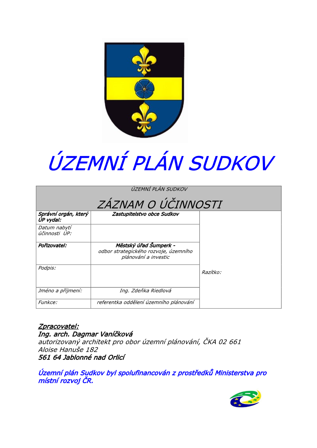 Územní Plán Sudkov