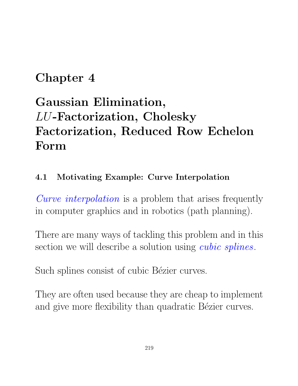 Chapter 4 Gaussian Elimination, LU-Factorization, Cholesky