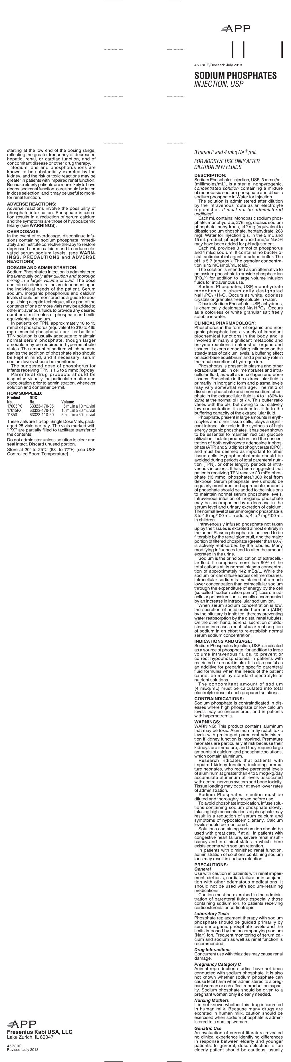 Sodium Phosphates Injection, Usp