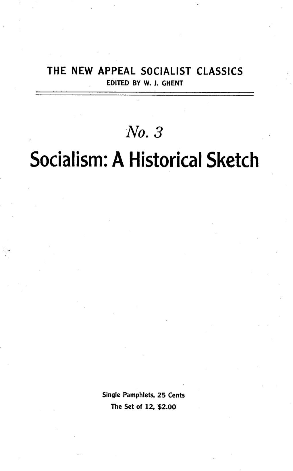 Socialism: a Historical Sketch