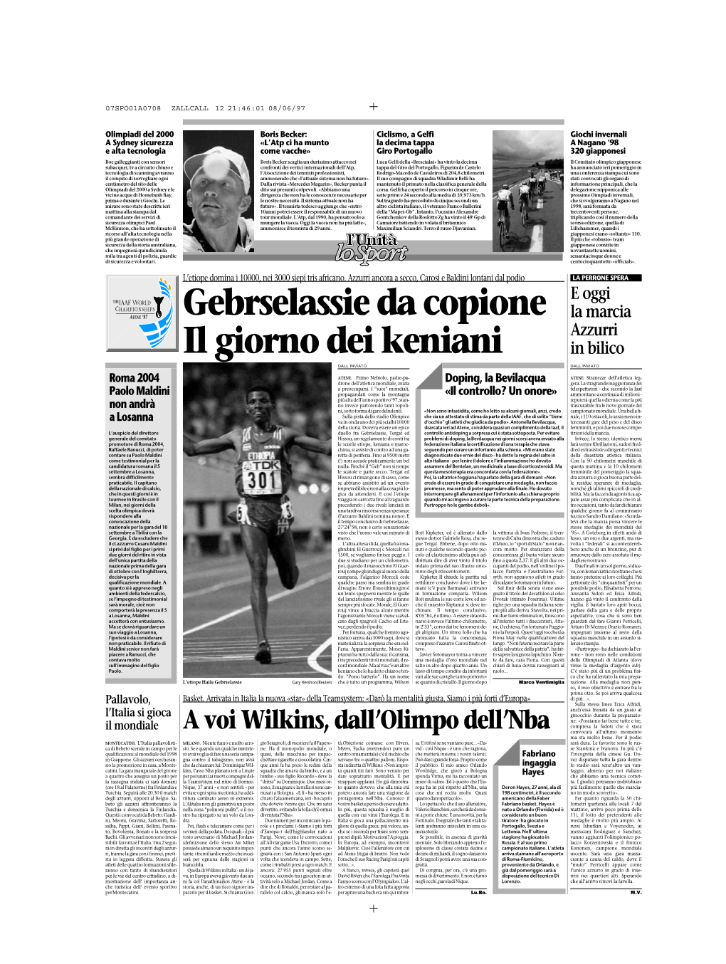 Gebrselassie Da Copione Il Giorno Dei Keniani