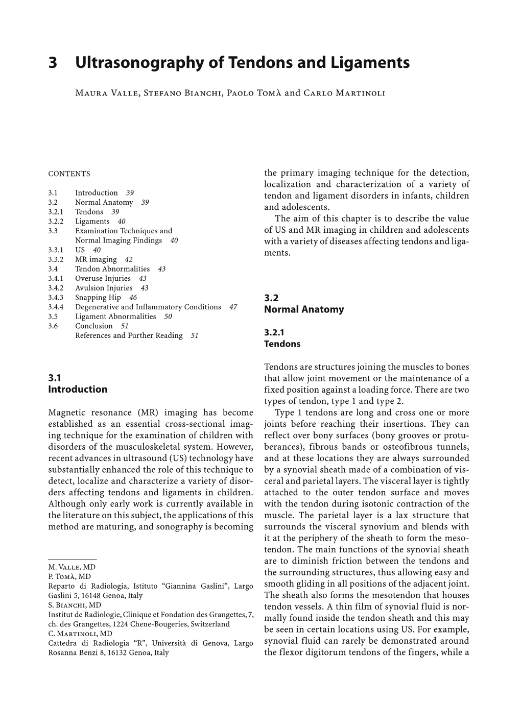 3 Ultrasonography of Tendons and Ligaments