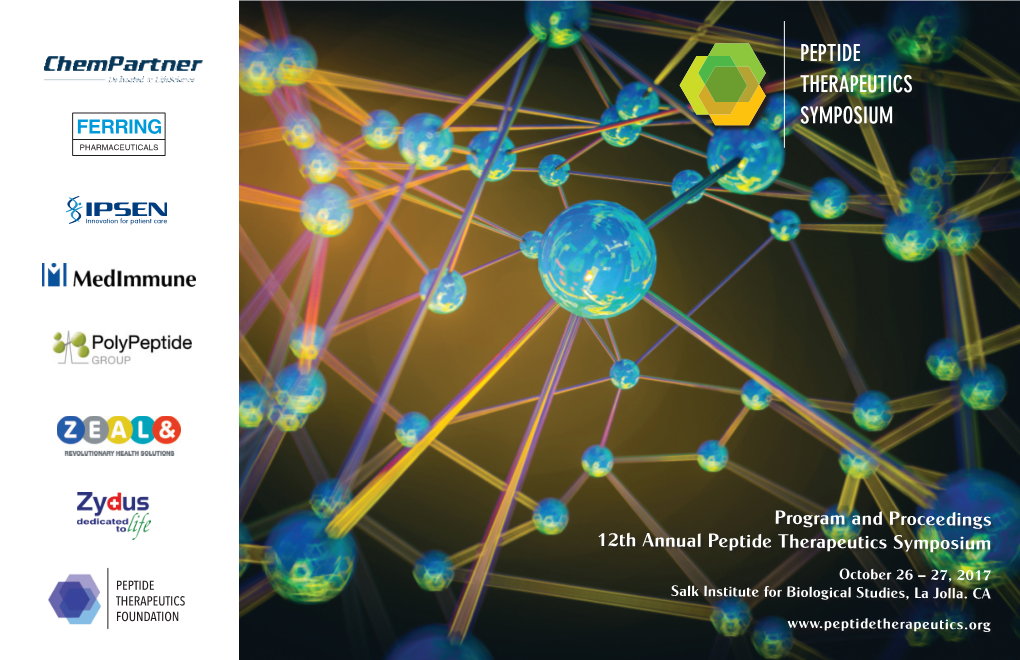 Program and Proceedings 12Th Annual Peptide Therapeutics Symposium