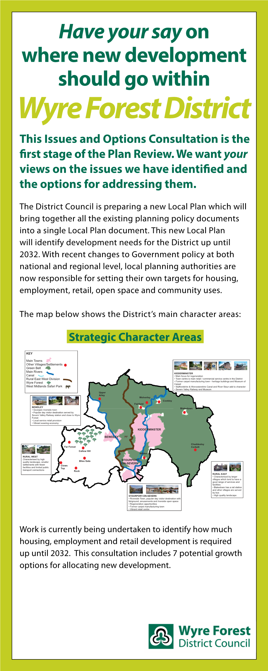 KEY Main Towns Other Villages/Settlements Green Belt