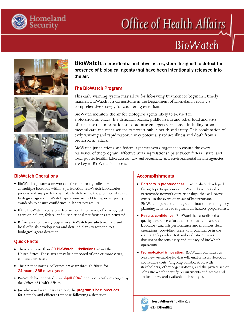 Biowatch Fact Sheet