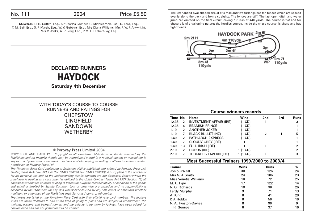 Wetherby Timeform 4Th December 2004