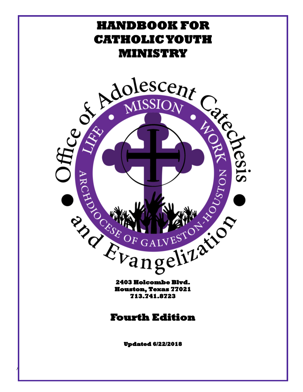 Handbook for Catholic Youth Ministry