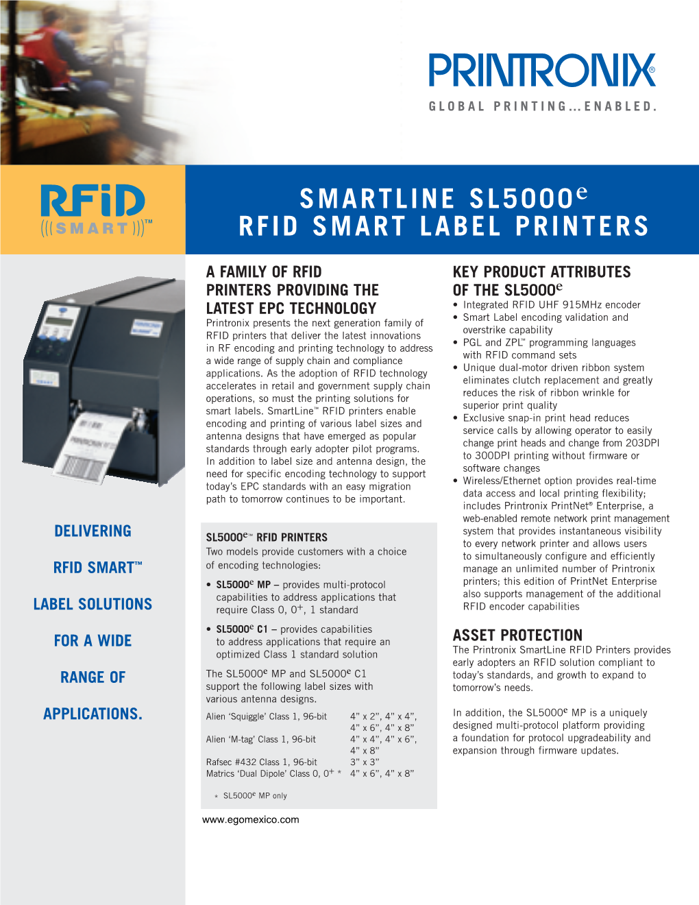 SMARTLINE Sl5000e RFID SMART LABEL PRINTERS