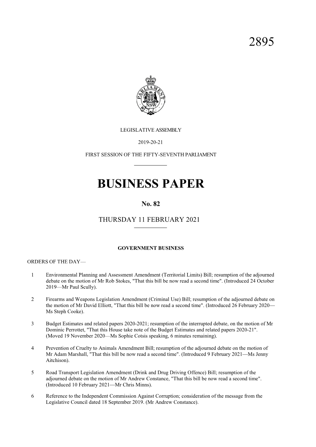 2895 Business Paper