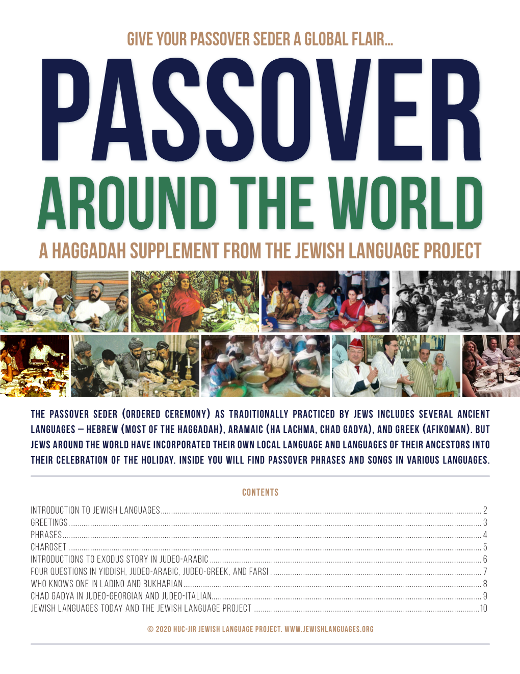 A Haggadah Supplement from the Jewish Language Project